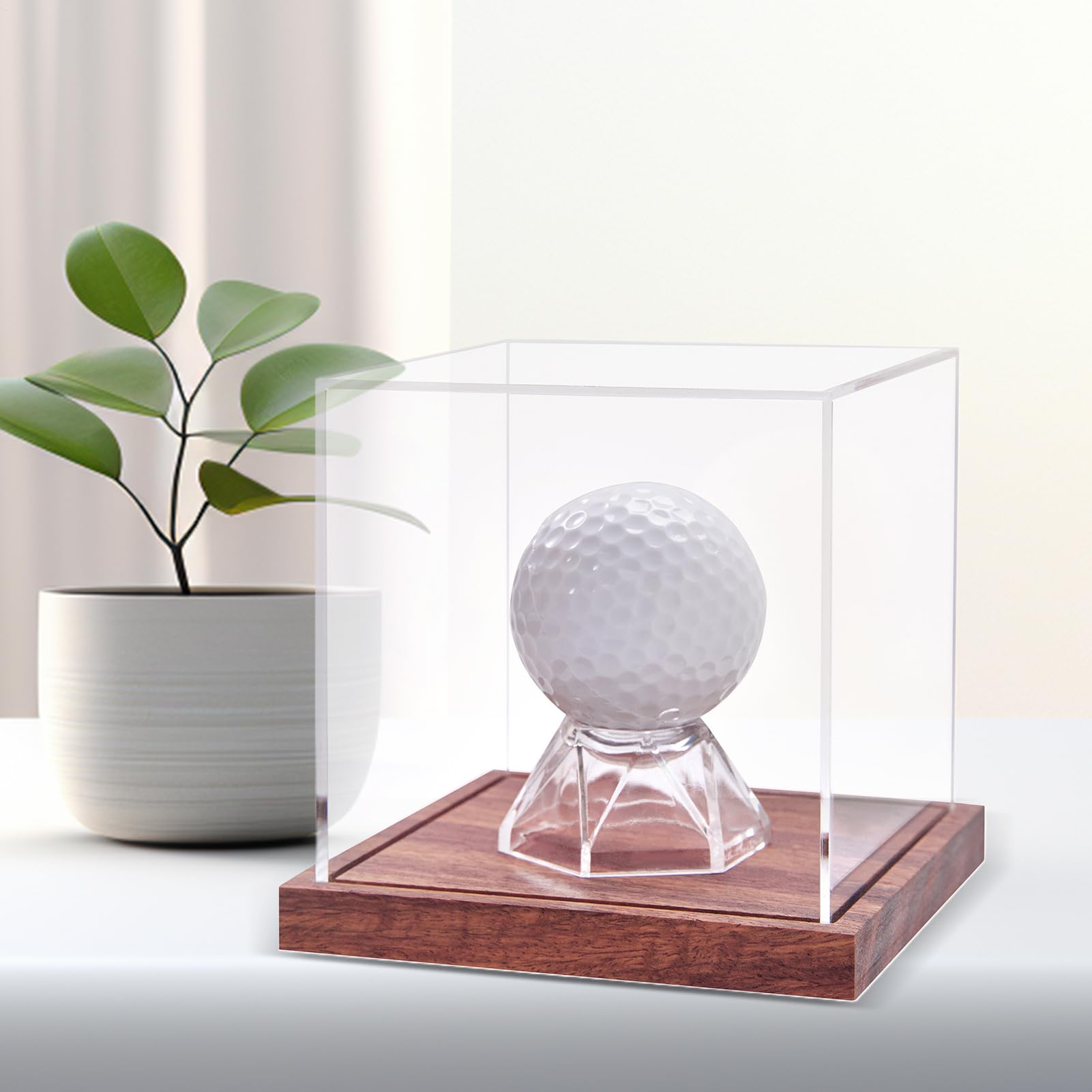 Escaparate para pelotas de golf, transparente, organizador de pelotas de golf, protección contra el polvo, para salón, estudio