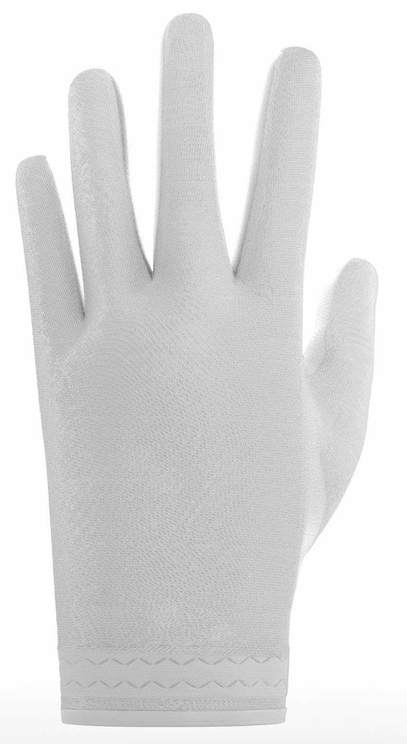 Kyniog Ladies Golf Gloves for Women, Tan-Through White, Left Hand Right Hand, Breathable Leather, All Weather Grip, Cabretta Leather (L, Left)