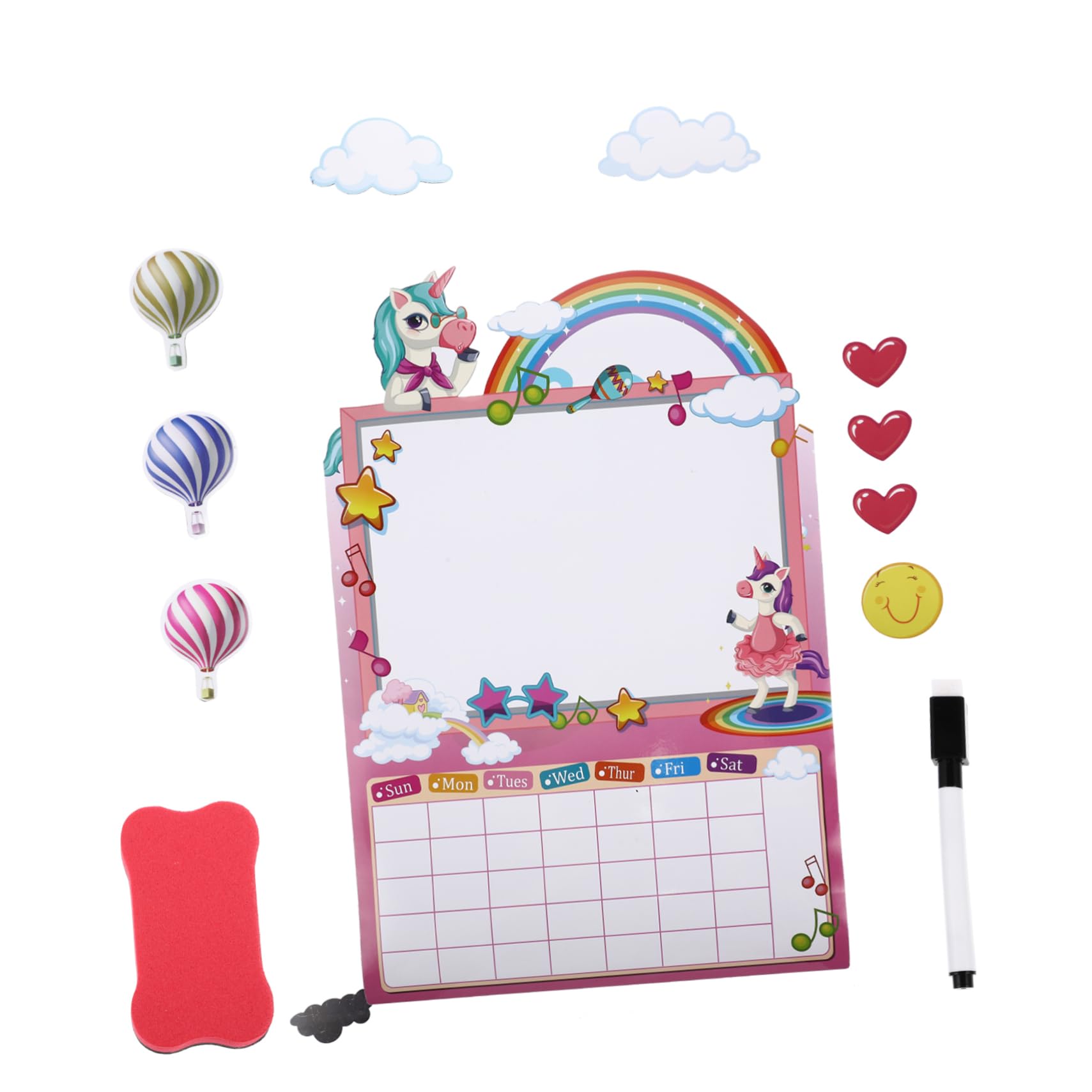 TOPBATHY 5 Set Bloc notes mini frigo per bambini mini lavagne lavagnetta bambini lavagnette per adesivi congelatore utensili da cucina calendario da lavagna cancellabile a secco pvc