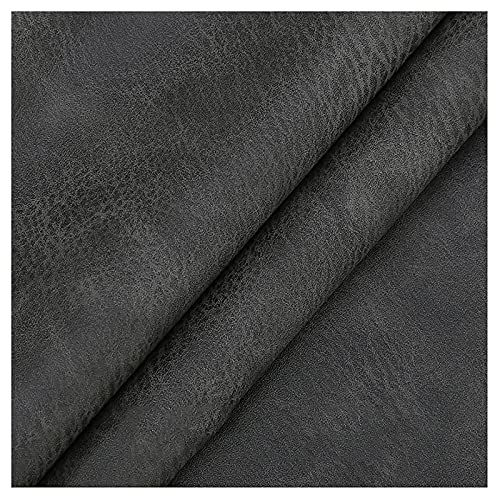 Simili cuir d'ameublement gris foncé 1,38x4m pour rénovation canapé