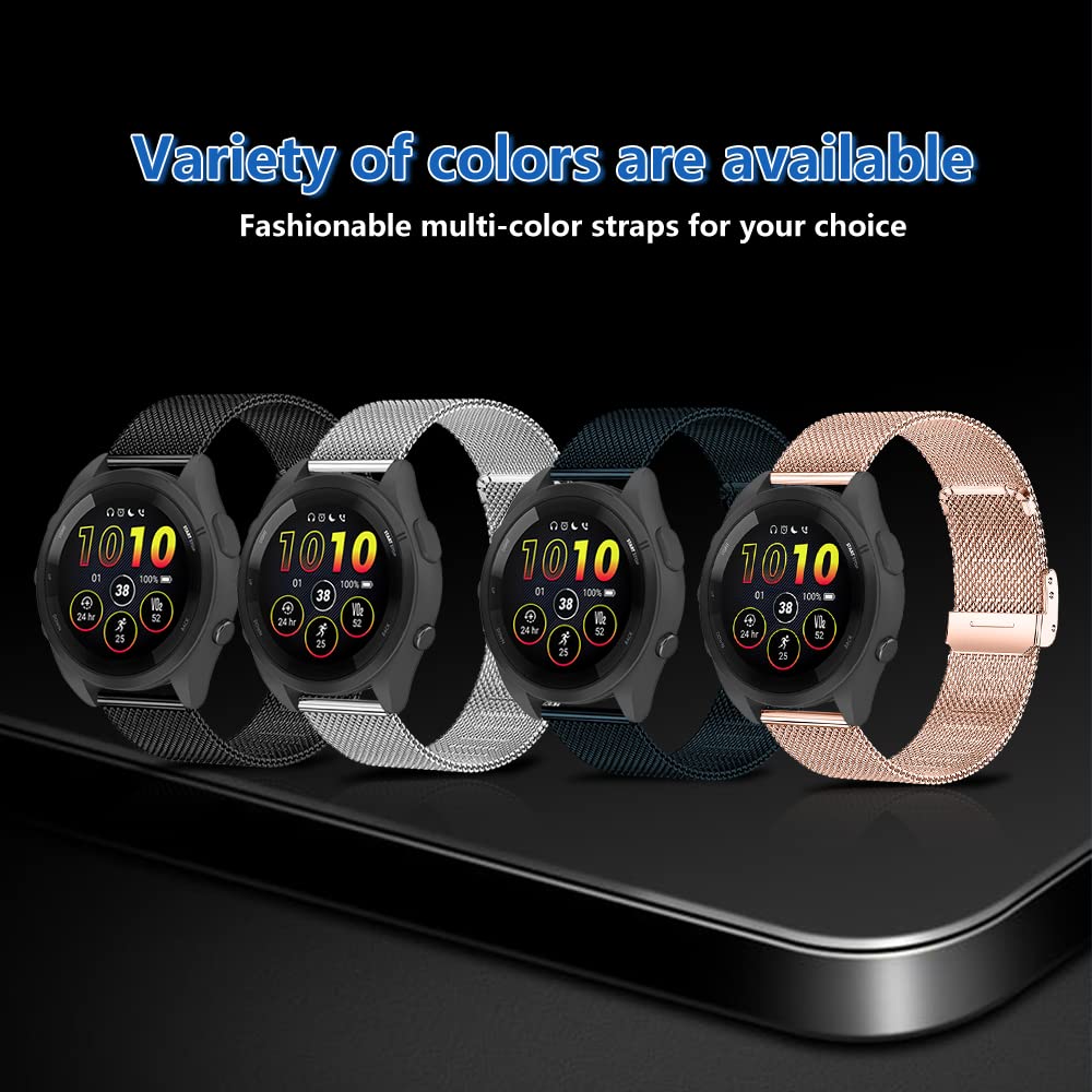 FiiMoo 22mm Nylon Cinturino Compatibile con Garmin Venu 4 45mm/Venu 3/2/Forerunner 570 47mm/Forerunner 265/965/255, Ricambio Cinturino, Cinturini Sportivi in Nylon per Garmin Vivoactive 4-Arancione