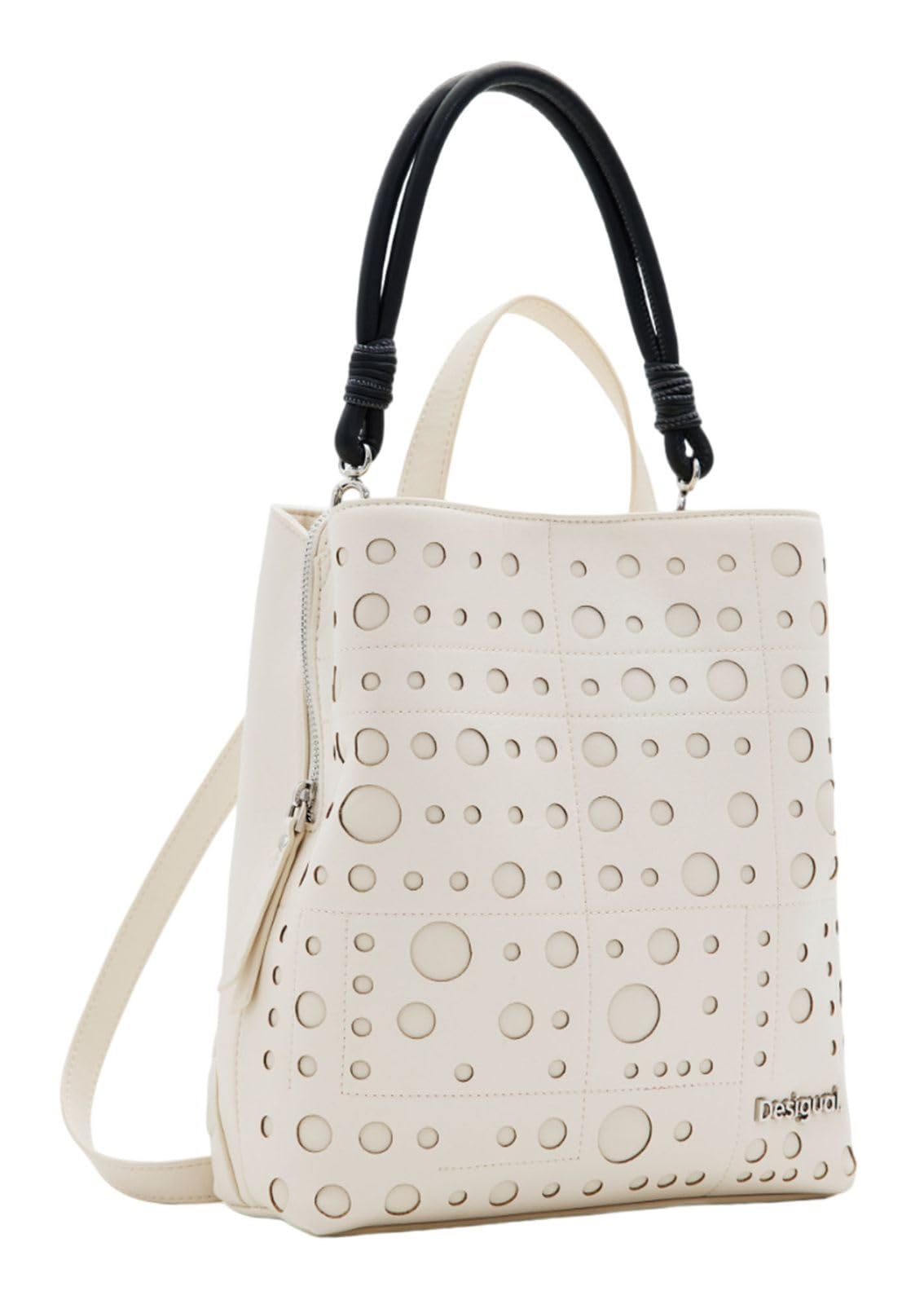 Desigual Mujer Blanco Women's Accessories Pu Backpack Medium, Einheitsgröße