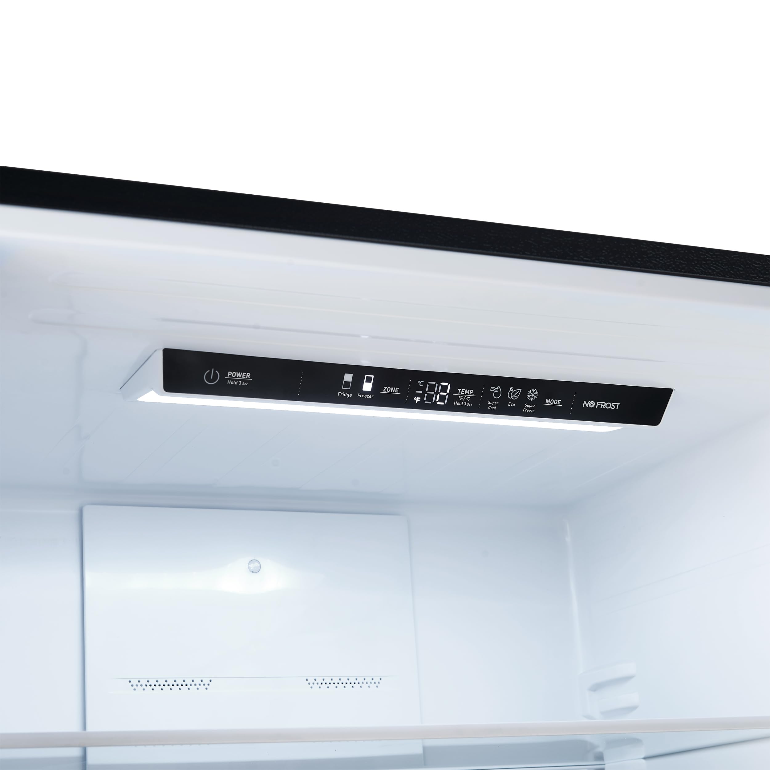 Forno Milano 62-Inch 2-Piece Freestanding Refrigerator With Dual Bottom Freezers 34.4 Cu.Ft Touch Control Ice Maker – Black on Fridge.com - View 4