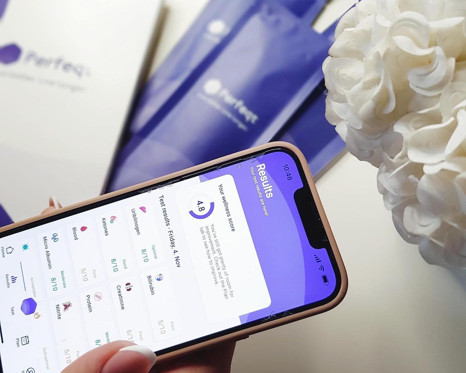 Bandes de Test avec Application - Suivi Avancé de la Nutrition, Céto, Hydratation, pH - Plan de Bien-être Personnalisé (4)