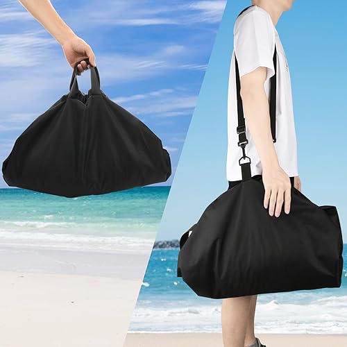 Miniatura 7 de Cosmos Bolsa de almacenamiento para traje de neopreno de playa, bolsa de almacenamiento para surfistas, bolsa seca plegable impermeable con asa y