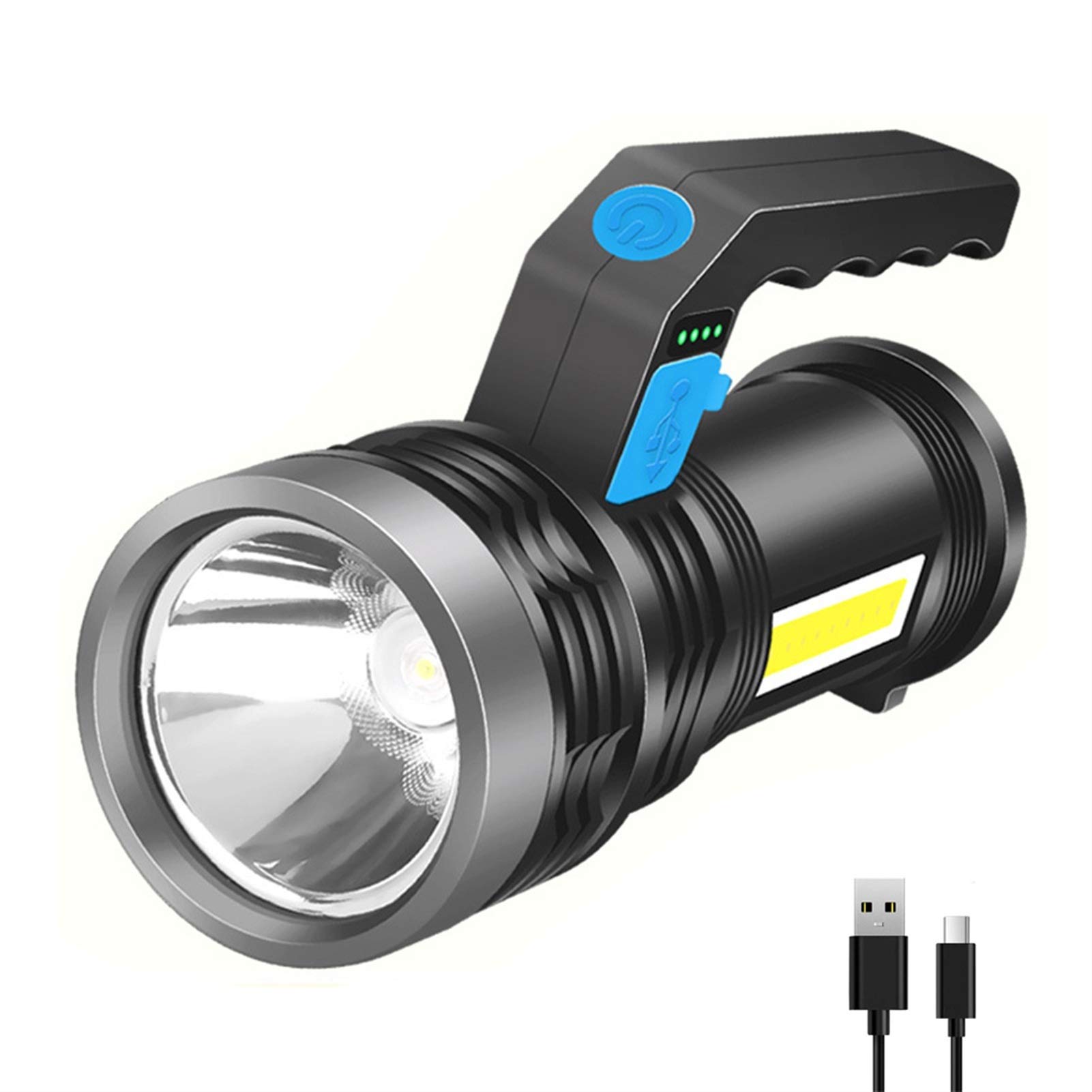 Latarka elektryczna o bardzo długiej gotowości Przenośna lampa robocza z akumulatorem USB Długi szperacz Wbudowana bateria Ręczne światło Reflektor z bocznym światłem COB Latarka jako Power