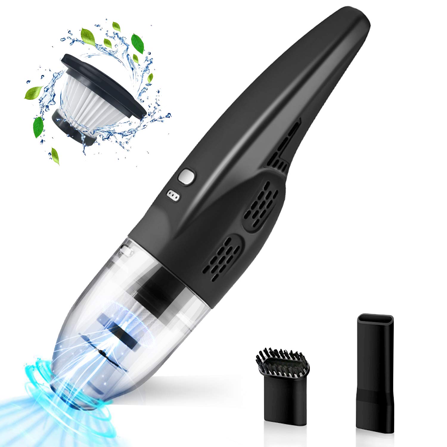 666 SIX BY SIX 【 Upgraded】 Handheld Vacuum Cleaner Cordless, Portable Mini Car Vacuum Small Dust Buster 5500 PA Strong Suction, Rechargeable Hand Vac for Home Car Pet Hair Carpet Cleaning