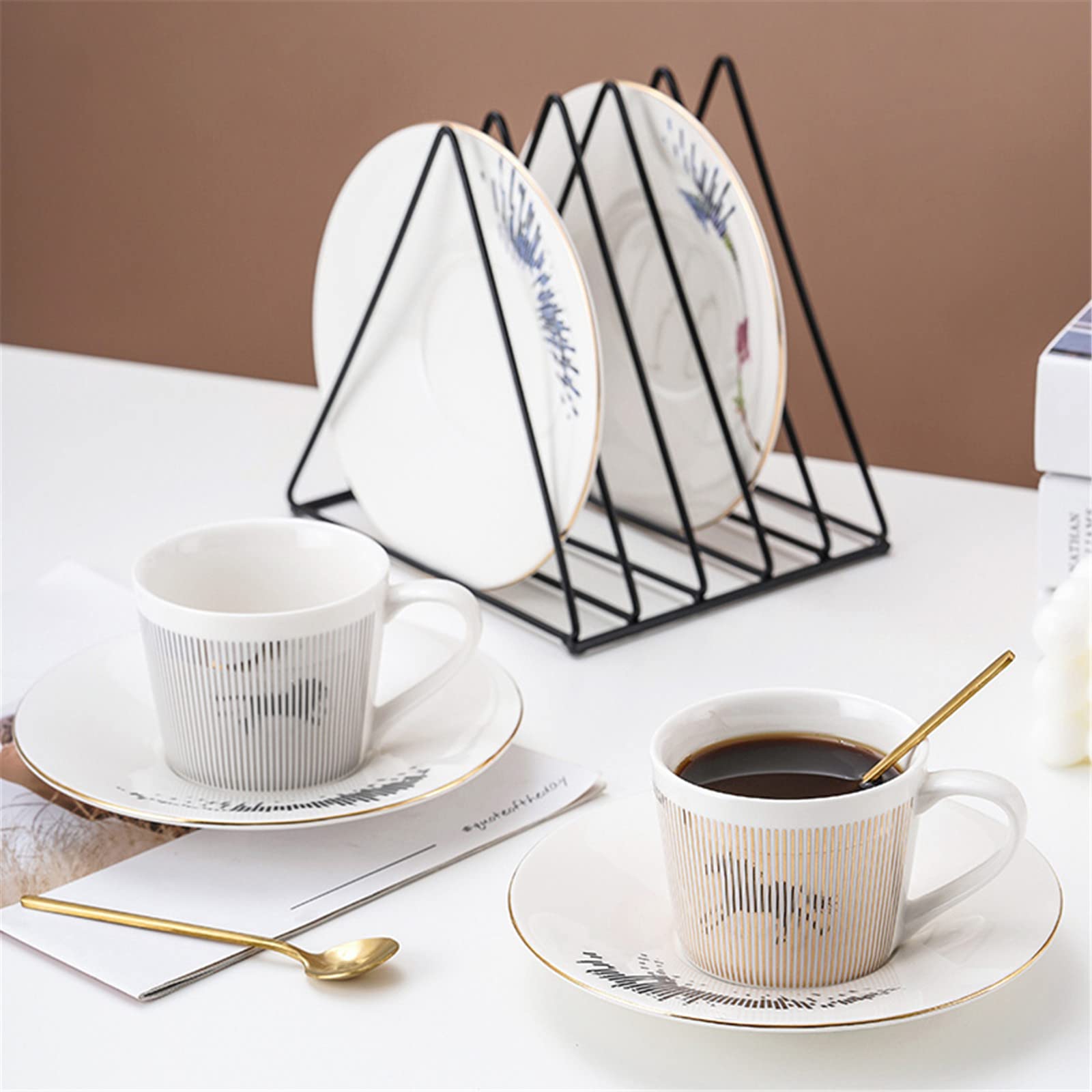 Amazon.co.jp: 精緻なコーヒーカップセット、ミラーカップとセイカー