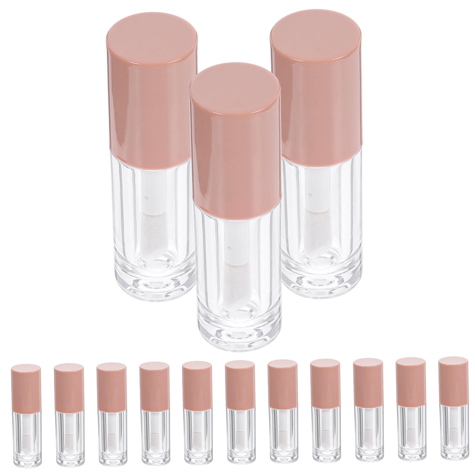 Tubo de Brillo de Labios Vacío 6ml de Abs Transparente 14 Piezas