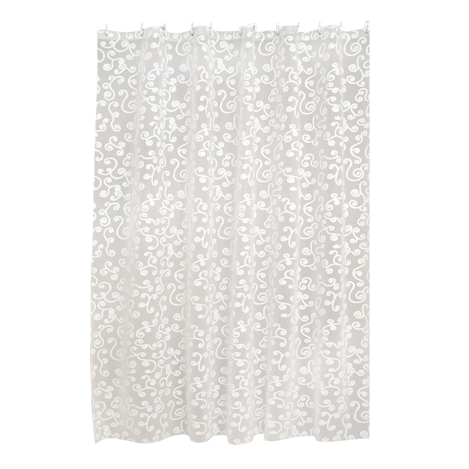 bayicie Translucent Shower Curtain Liner, PEVA Plastic Shower Liner, Waterproof Bathroom Curtain with Hooks for Bath Tub