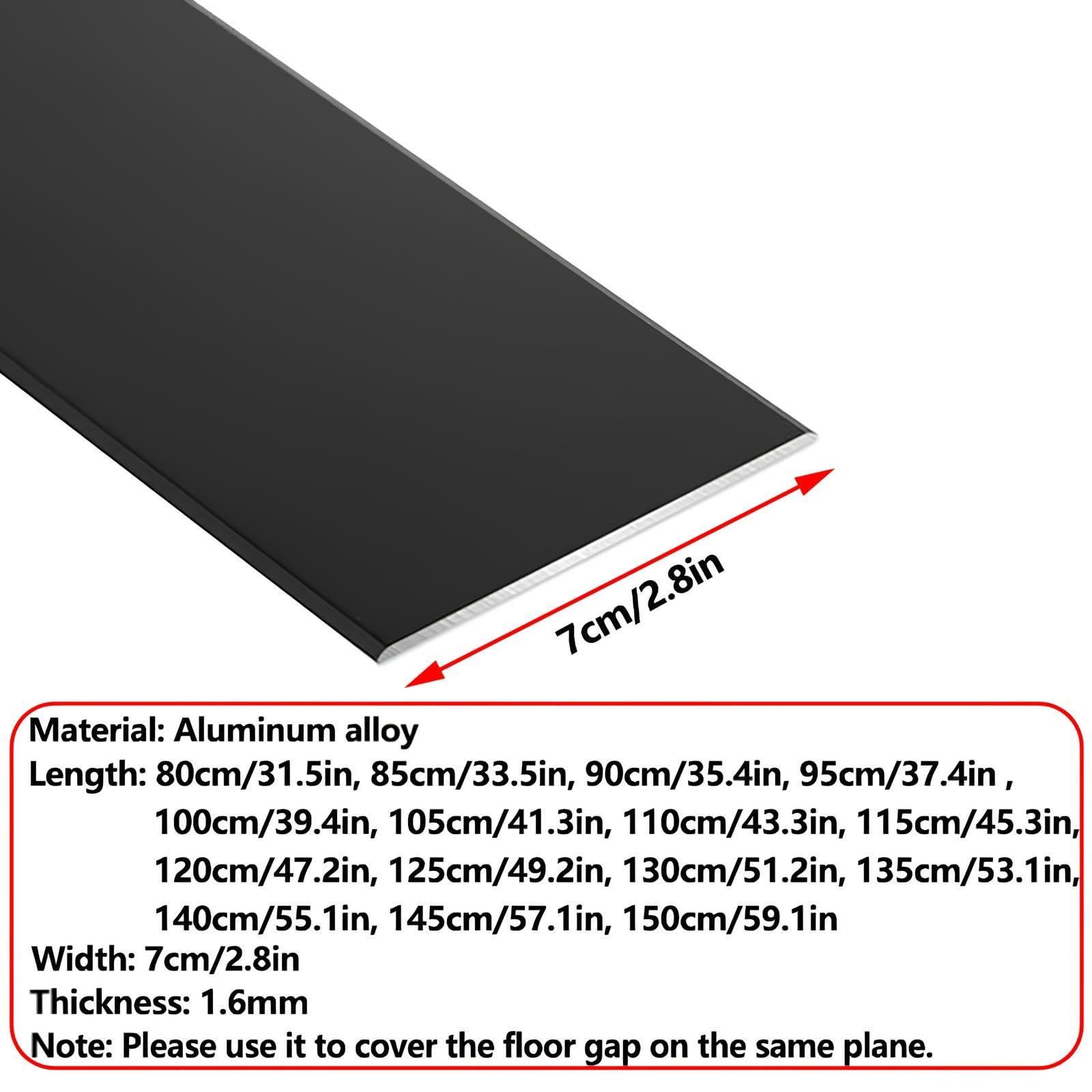 Bande de Transition de Sol en Aluminium Largeur 7cm Barre de Seuil Adhésive