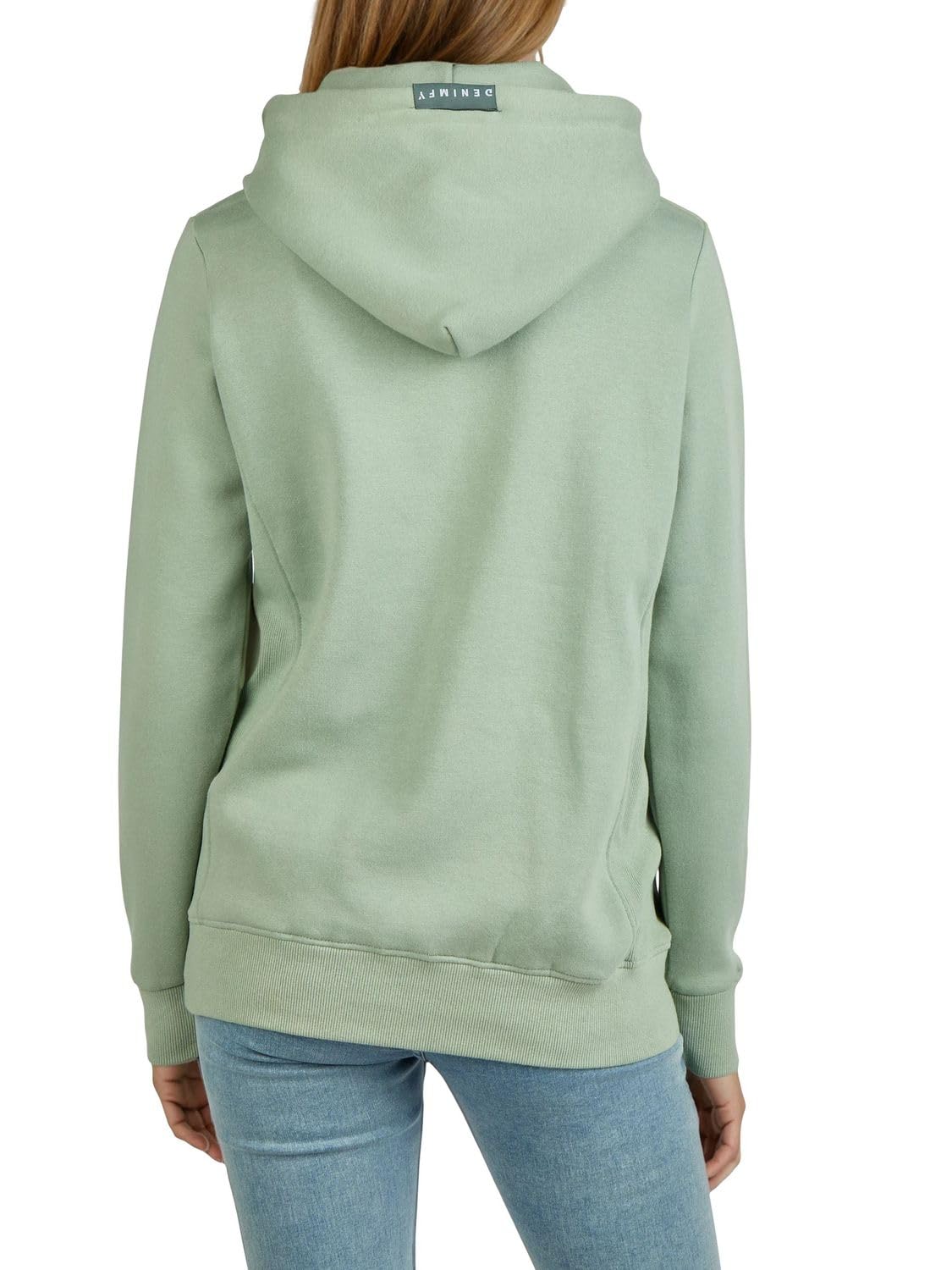 DENIMFY DFEmma damska bluza z kapturem o regularnym kroju, bluza z kapturem, streetwear, kołnierz, beżowy, szary, różowy, niebieski, zielony, S M L XL XXL
