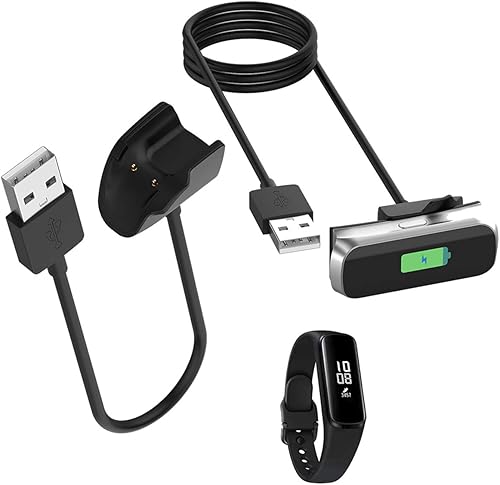 Miniatura 5 de Cargador de repuesto compatible con Samsung Galaxy Fit E SM-R375 Smartwatch - Cable de carga USB de 39.4 in - Accesorios para reloj inteligente