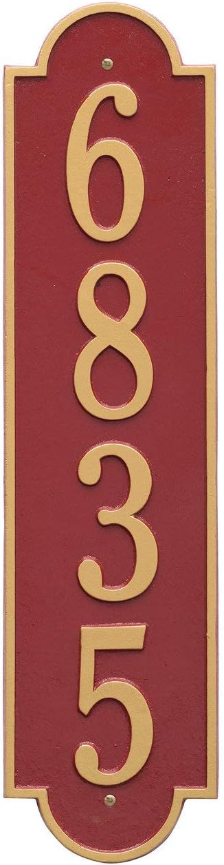 Richmond Vertical Address Plaque 6"Wx25"L (1 Line)