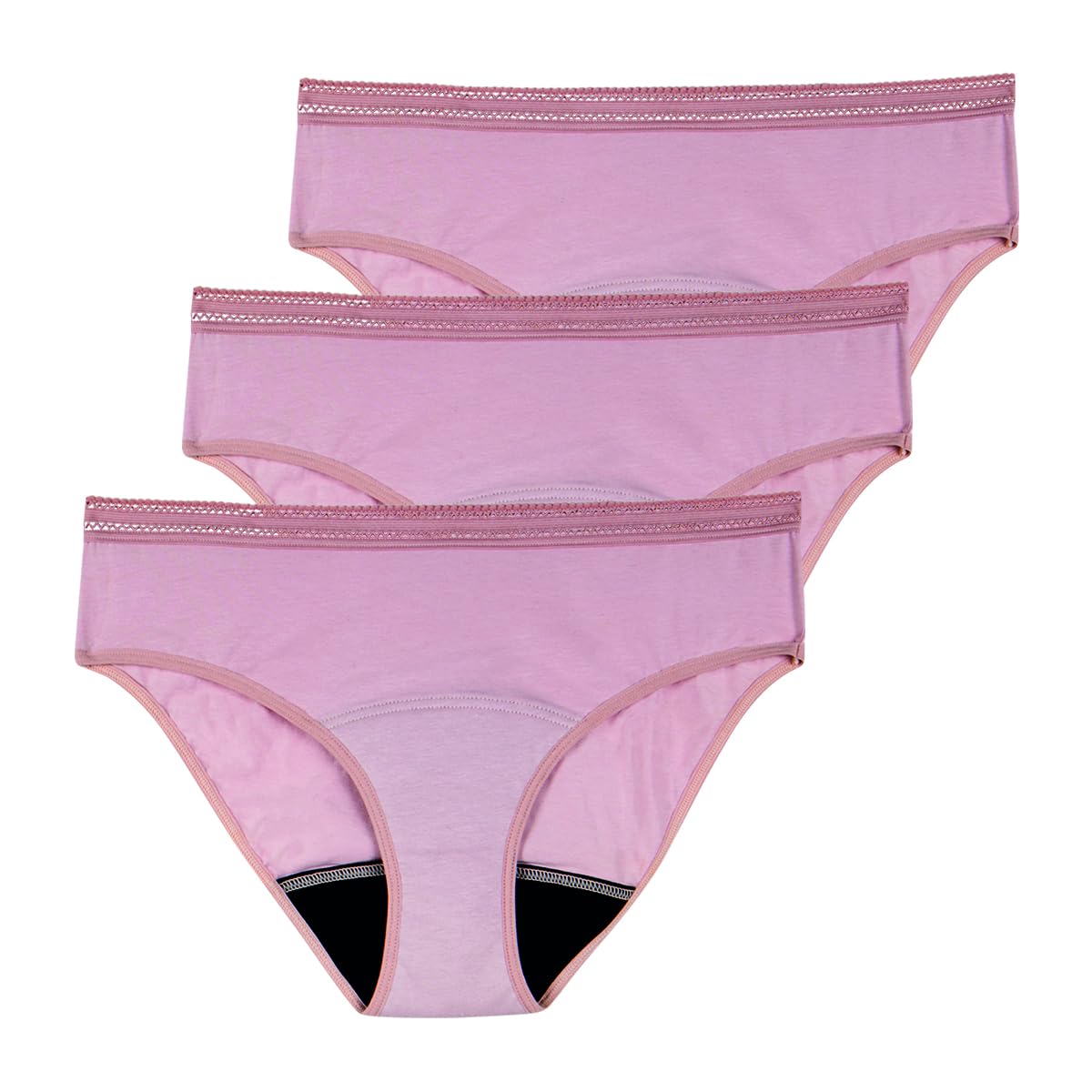 Athena - Lot de 3 Slips Menstruels - Coton Bio - Ultra Absorbants, Protection Antifuite et Anti-Odeur - Label Oeko-TEX® Standard 100