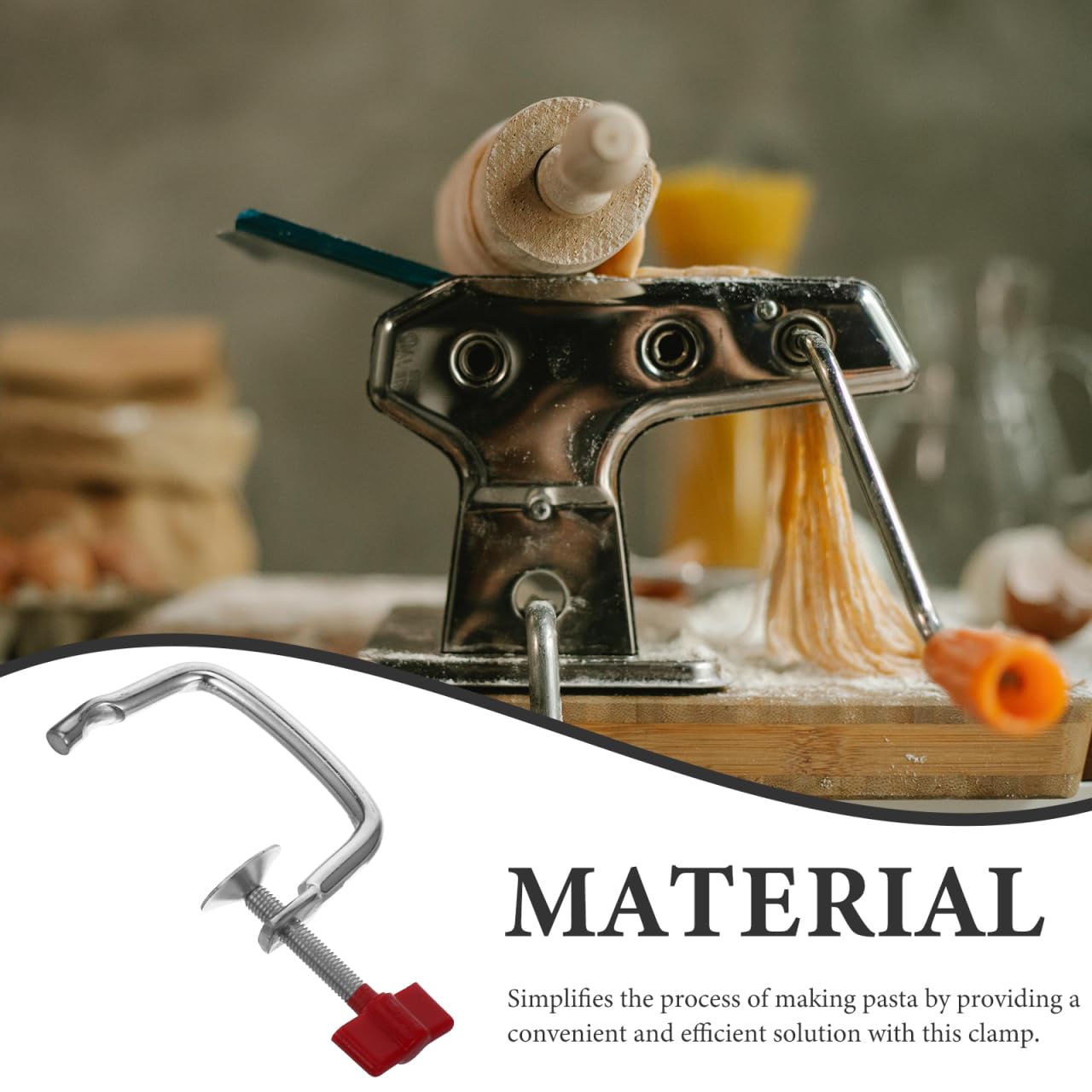 Mikinona Clip de fijación universal para máquinas de pasta, abrazadera de mesa robusta para fácil manejo y mantenimiento, accesorios prácticos para un uso óptimo