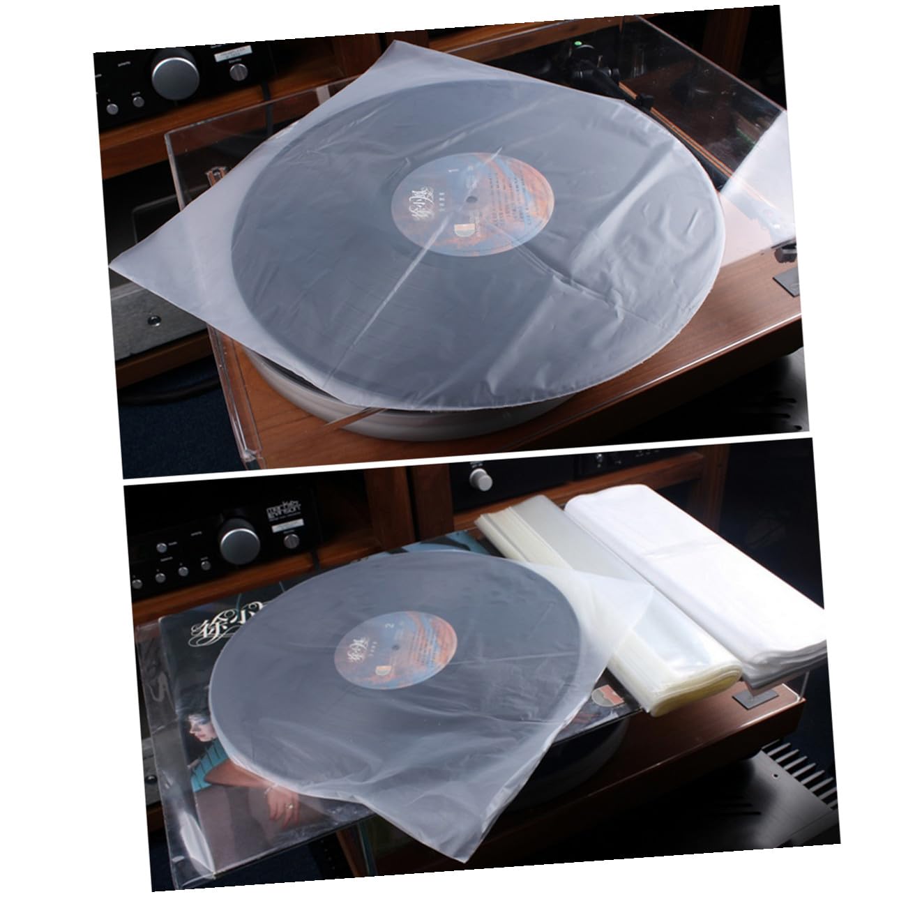SOIMISS 50 Pezzi Custodie Trasparenti Protettive per CD da Sacchetti Interni Resistenti Spessi Buste Pratiche per Conservazione e Protezione Dischi