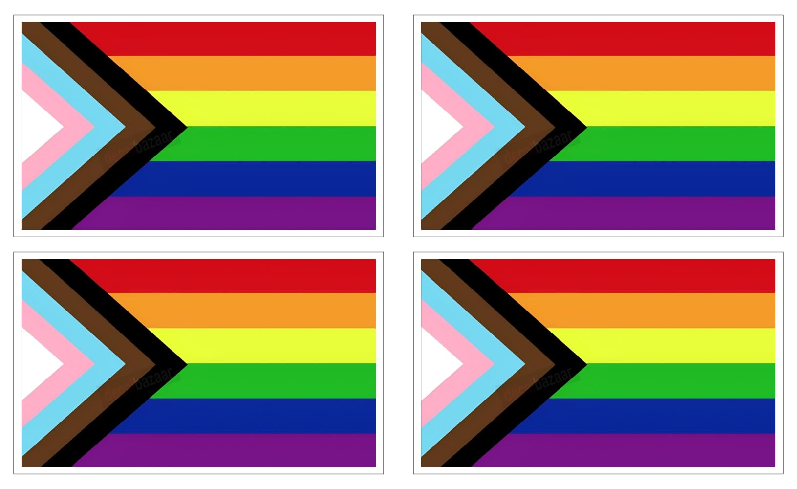 decalbazaar LGBTQ Pride Rainbow Trans Print for Bike, Car (5 x 3 Inch)-image-20