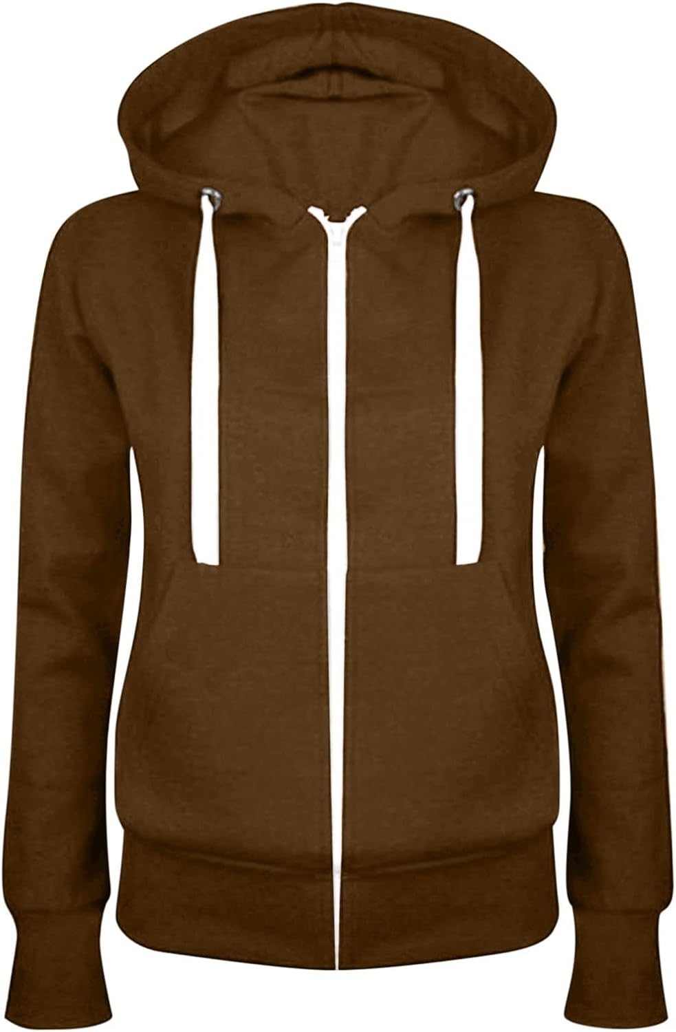 LIKEOUL Hoodies for Women Zip Up Long Sleeve Sweatshirt Casual Fall Loose Fit Lightweight Hooded Jacket with Pocket