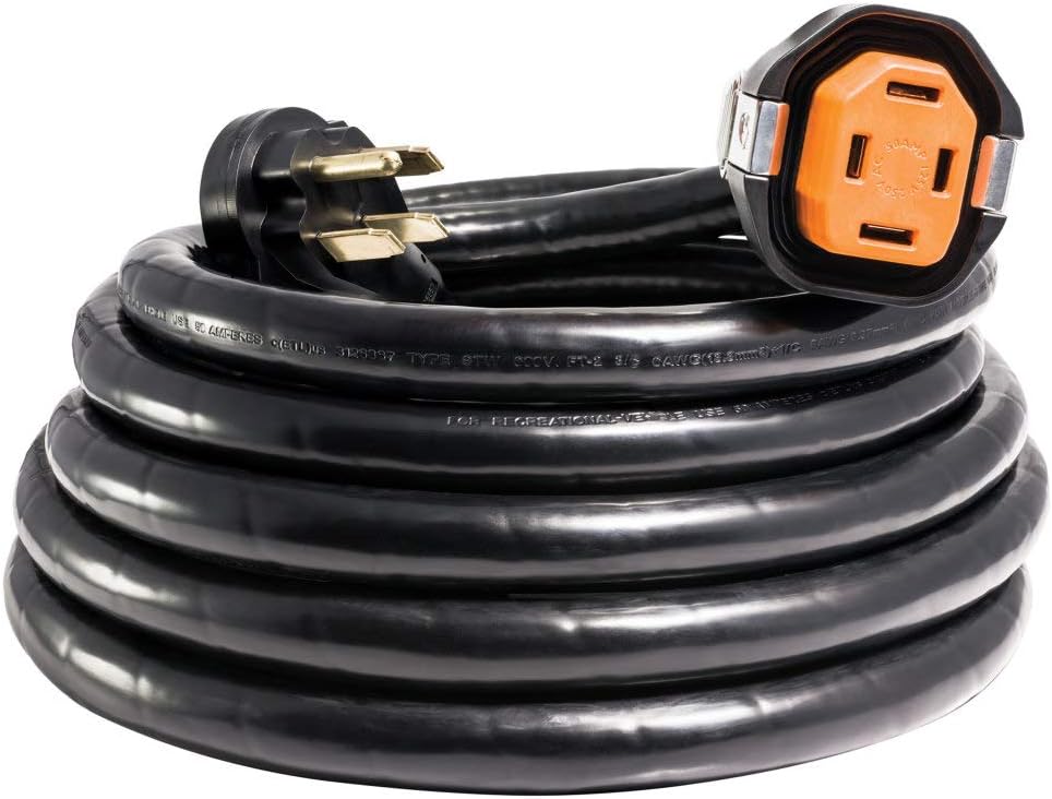 Hot Deals SmartPlug R50304 RV Dual-Configuration Cordset with RV Park Power End - 50 Amp, 30' Length, Black