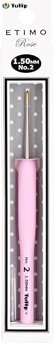 Tulip Needle Company TEL-02E Etimo Rose Steel Crochet Hook-Size 2/1.5mm