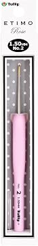 Tulip Needle Company TEL-02E Etimo Rose Steel Crochet Hook-Size 2/1.5mm