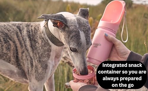 Miniatura 3 de Botella de agua de viaje para perros de acero inoxidable, dispensador de agua portátil aislado al vacío, taza de bebida y recipiente para aperitivos