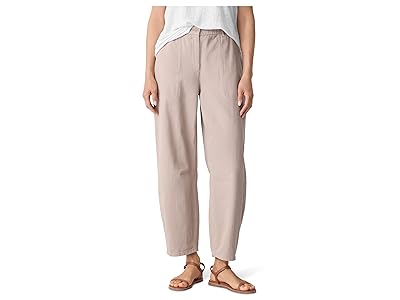 Eileen Fisher Garment Dyed Utility Cotton Ankle Barrel Pant With Pockets Women