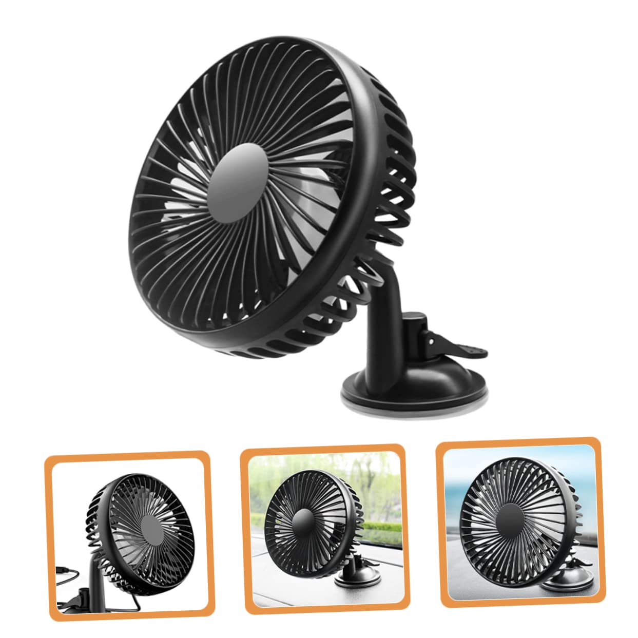 FAVOMOTO 2 Pieces Car Fan Domestic Fans Auto Fans for Car Fan for Stroller Fans USB Universal Electric Fan Abdominal