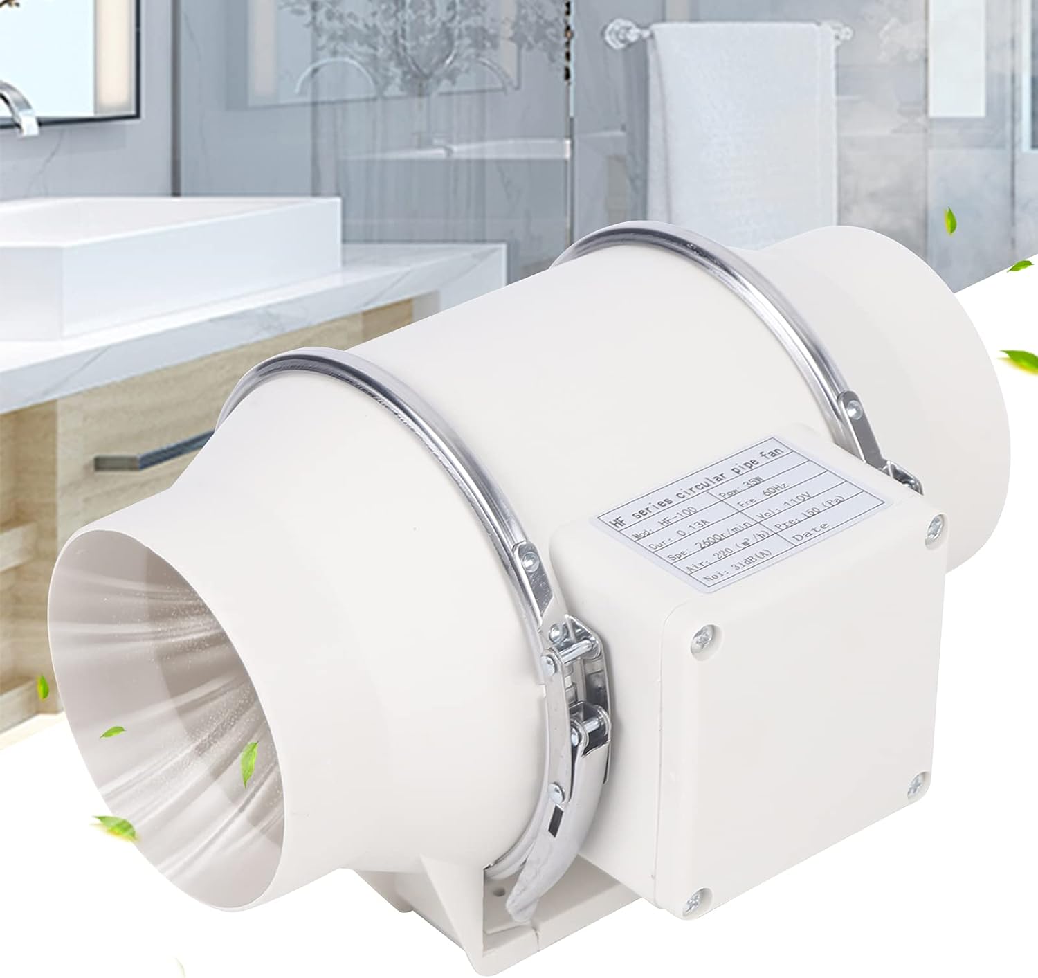 RENVIERY 4 Inch Duct Ventilation Fans Duct Fan Vent