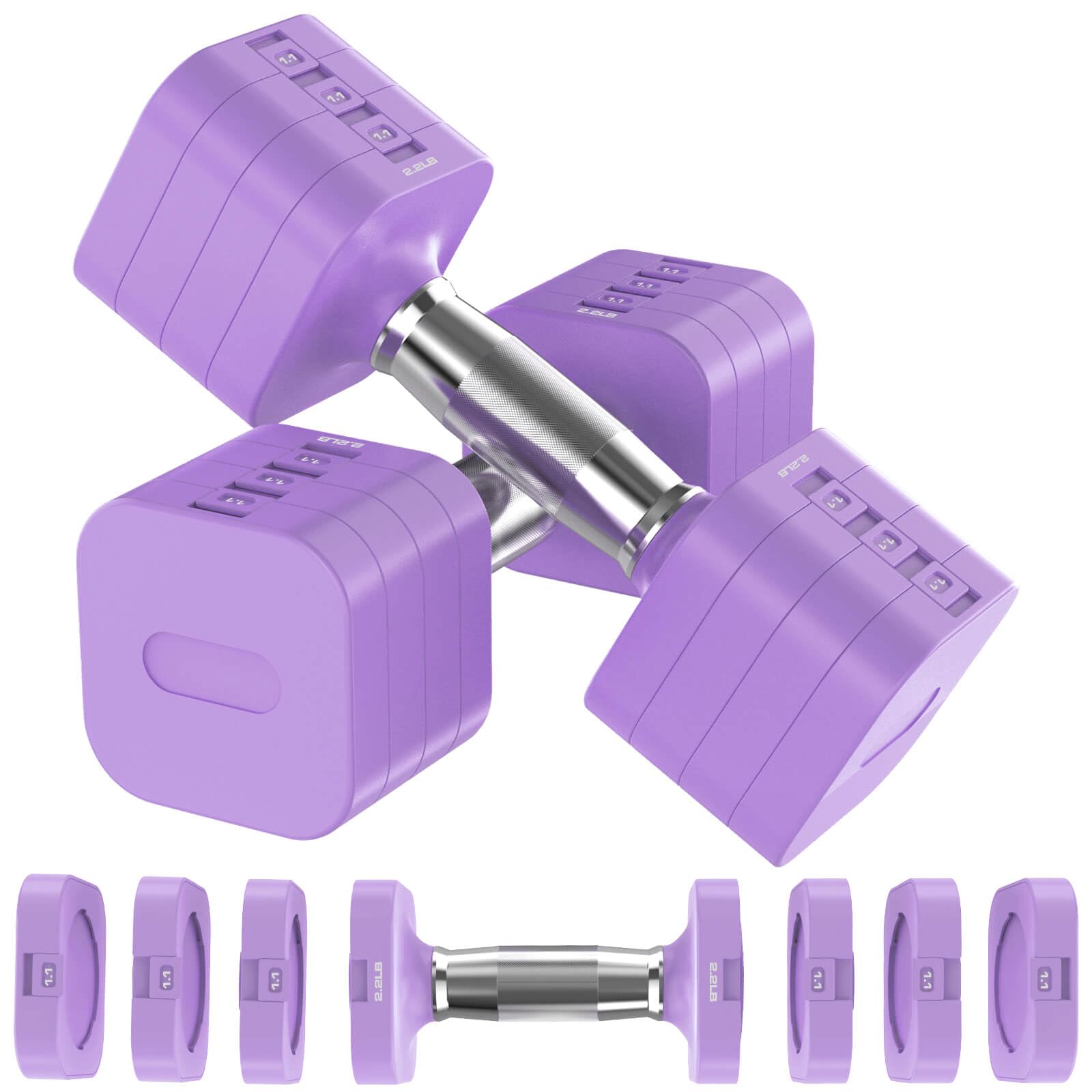 Hezeyferg Adjustable Dumbbell Set,Adjustable Weight Dumbbells for Women/Men