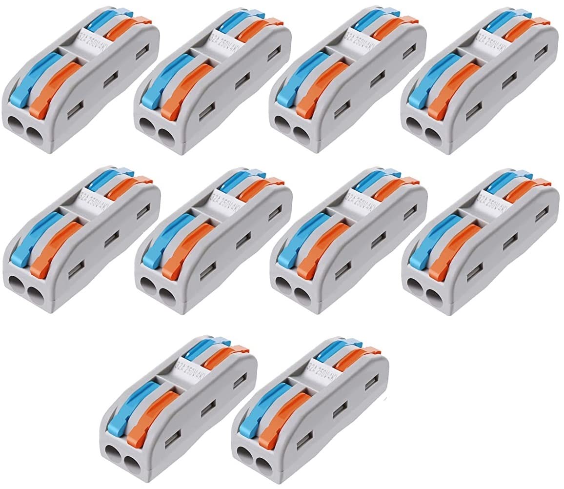 Besillia 10PCS Lever Wire Nut 2-2 Conductor Assortment Pack Conductor Compact Splicing Connector SPL 2-2 Lever Wire Nut Kit for Electrical Solid Stranded Flexible Wires (color) (B0C4LQN7VY) Amazon Price History, Amazon Price Tracker