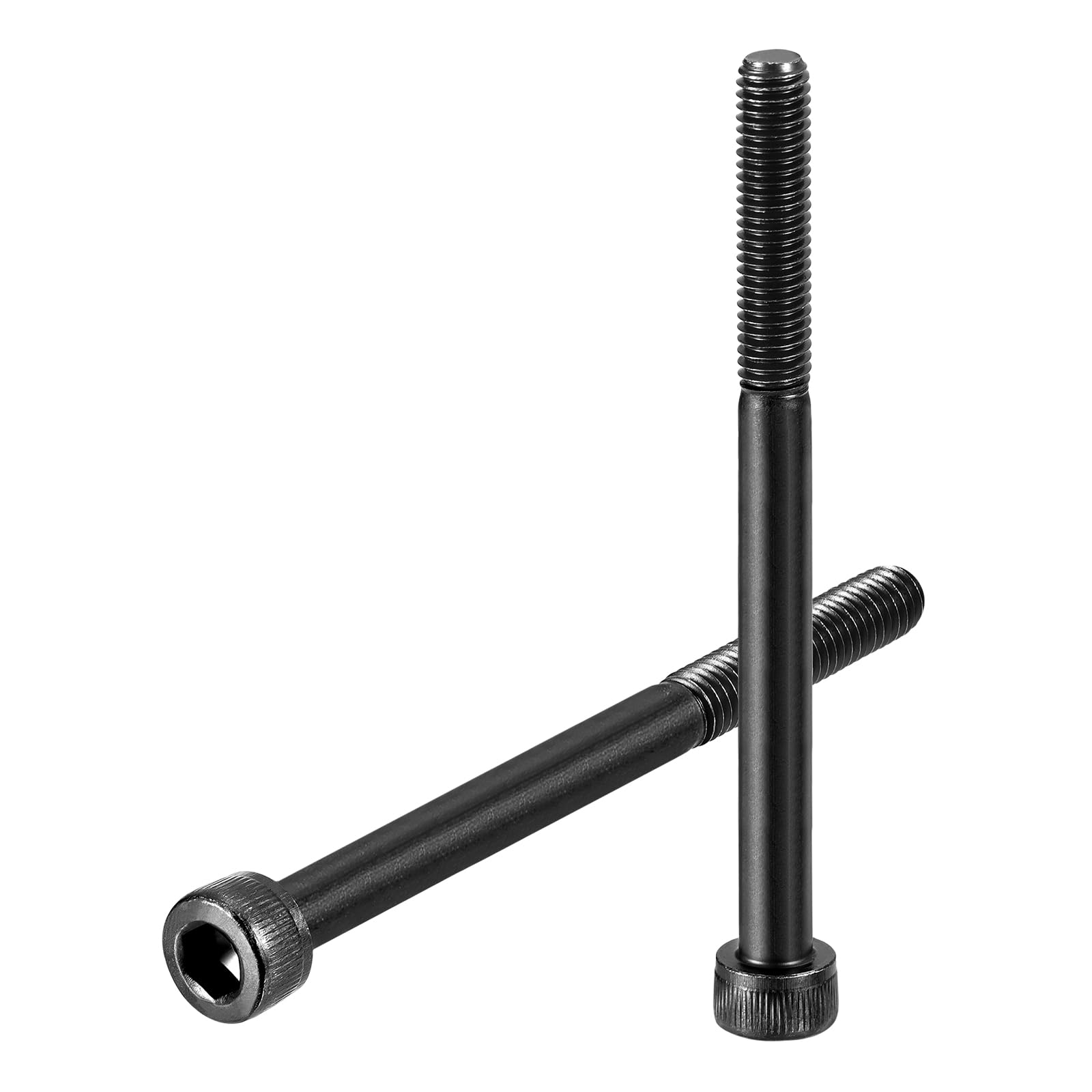 uxcell Hex Socket Bolts (M5-0.8x65), Grade 12.9 Carbon Steel Hex Socket Drive Screws, Black, 25 Pcs, M5-0.8x65mm