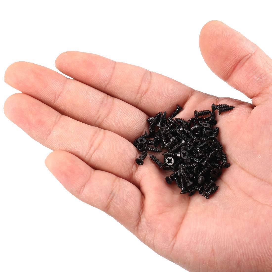 TA-VIGOR 100Pcs Self Tapping Screws, M2.5 Phillips Flat Head Screw, 8mm Countersunk Cross Head Tapping Screws - Image 3