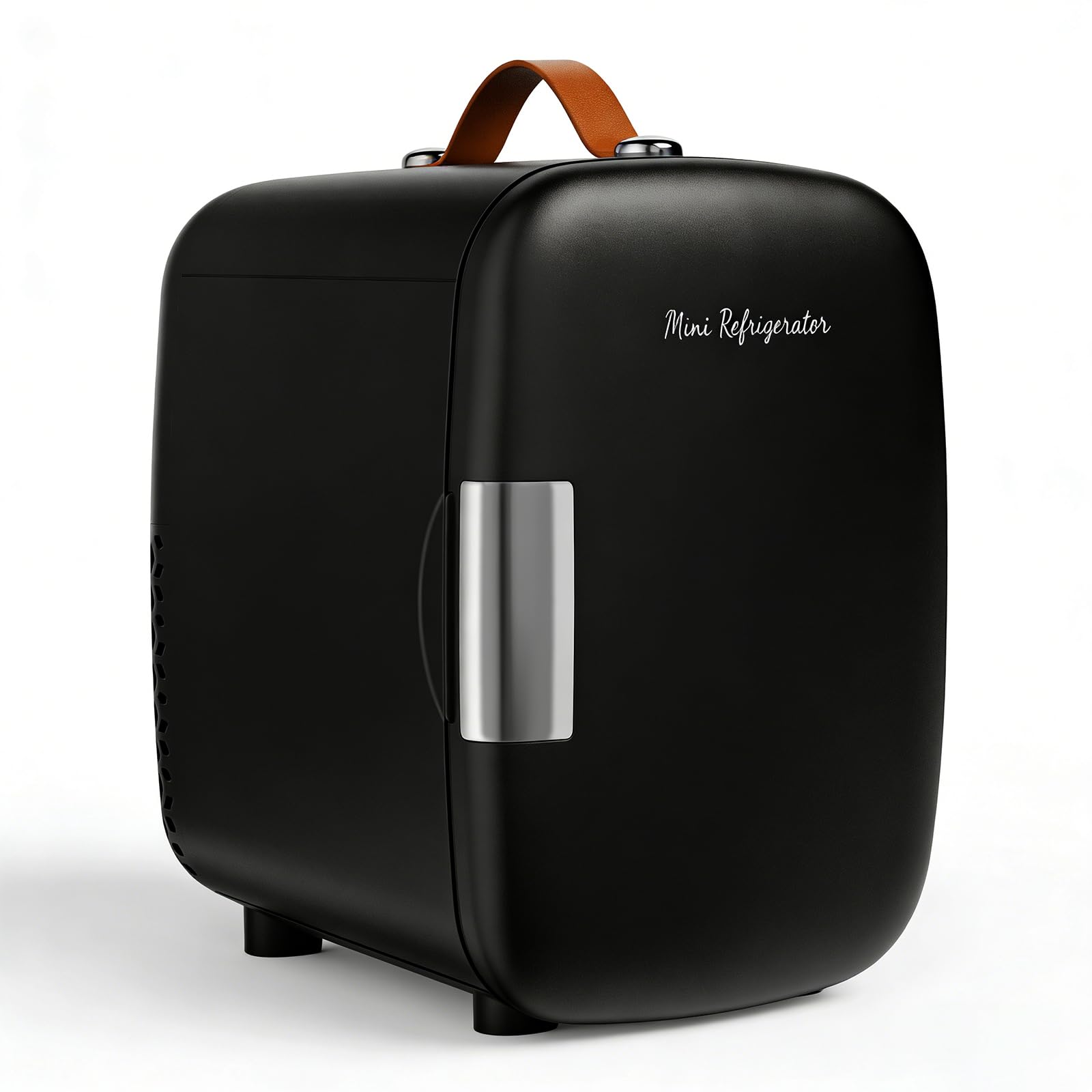 NEWBULIG Mini Fridge for Bedroom, Office & Car, Portable 4L/4.23QT Mini Refrigerator for Skincare with Handle, Ultra-Quiet Energy-Saving Compact Cooler for Drinks, Food, Skincare & Makeup, 12V AC/DC — view 12