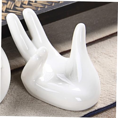 Miniatura 7 de Bandeja de cubiertos con marco de mano de cerámica, decoración de escritorio, accesorios para plantas, taza de huevo, soporte de bola de cristal,