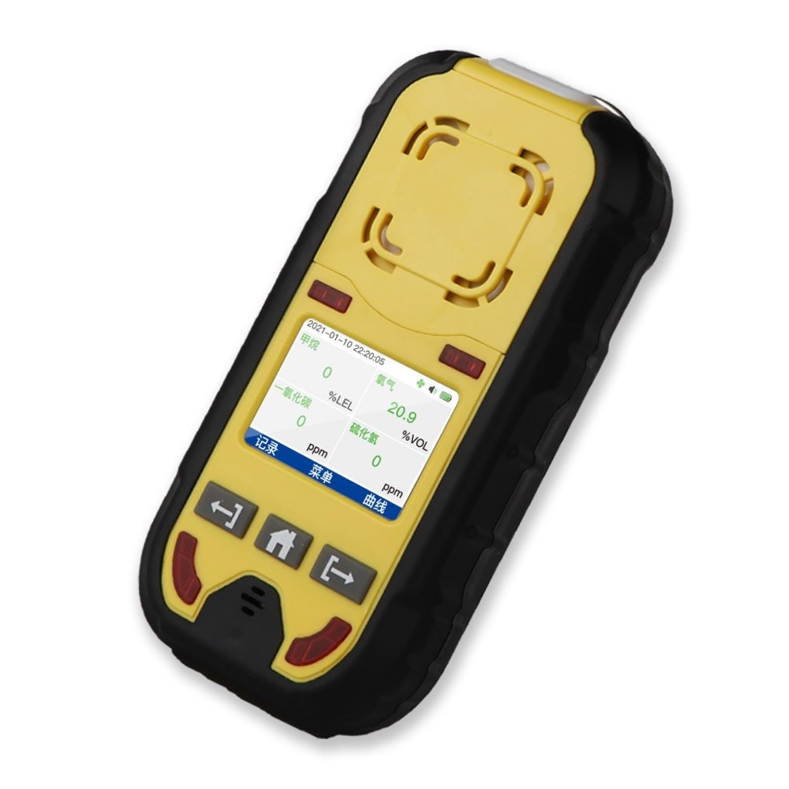 4 w 1 detektor wielogazowy O2 H2S CO LEL z wyświetlaczem LCD, alarmami wibracyjnymi, wizualnymi i dźwiękowymi, analizator wycieków gazów palnych Wysoka czułość dla laboratorium(H2S)
