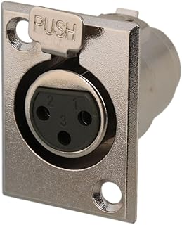 Milisten 2pcs 3 plug outlet XLR 3 Pin Female Jack Socket 3-Pin Female XLR Panel Mount Plug Wall Plate Panel Mount 3 Pin XLR male/female connector microphone female seat