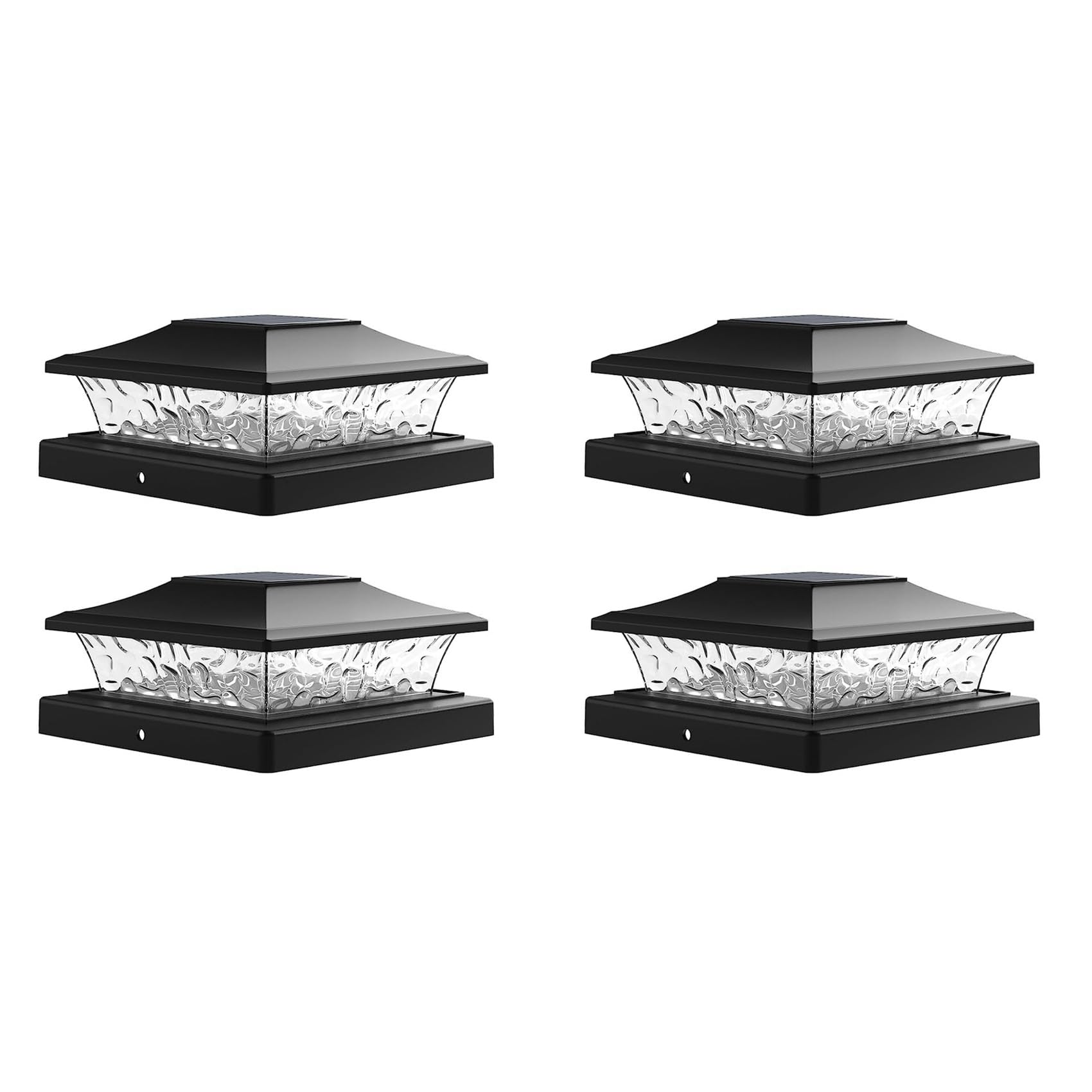 Hndhbfgrt Solar Post Cap Lights Outdoor Deck Fence Post Light for 5.5x5.5 3.5x3.5 Wooden Vinyl Posts Patio Garden Decor 4Pack