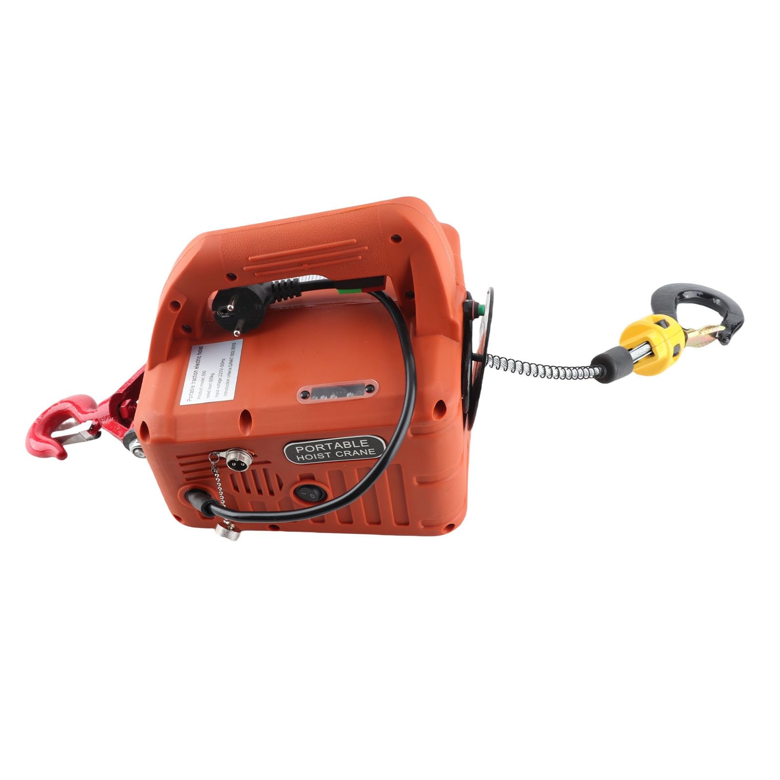Wciągnik Elektryczny 500kg 1500W 7,6m Wysokości Podnoszenia z