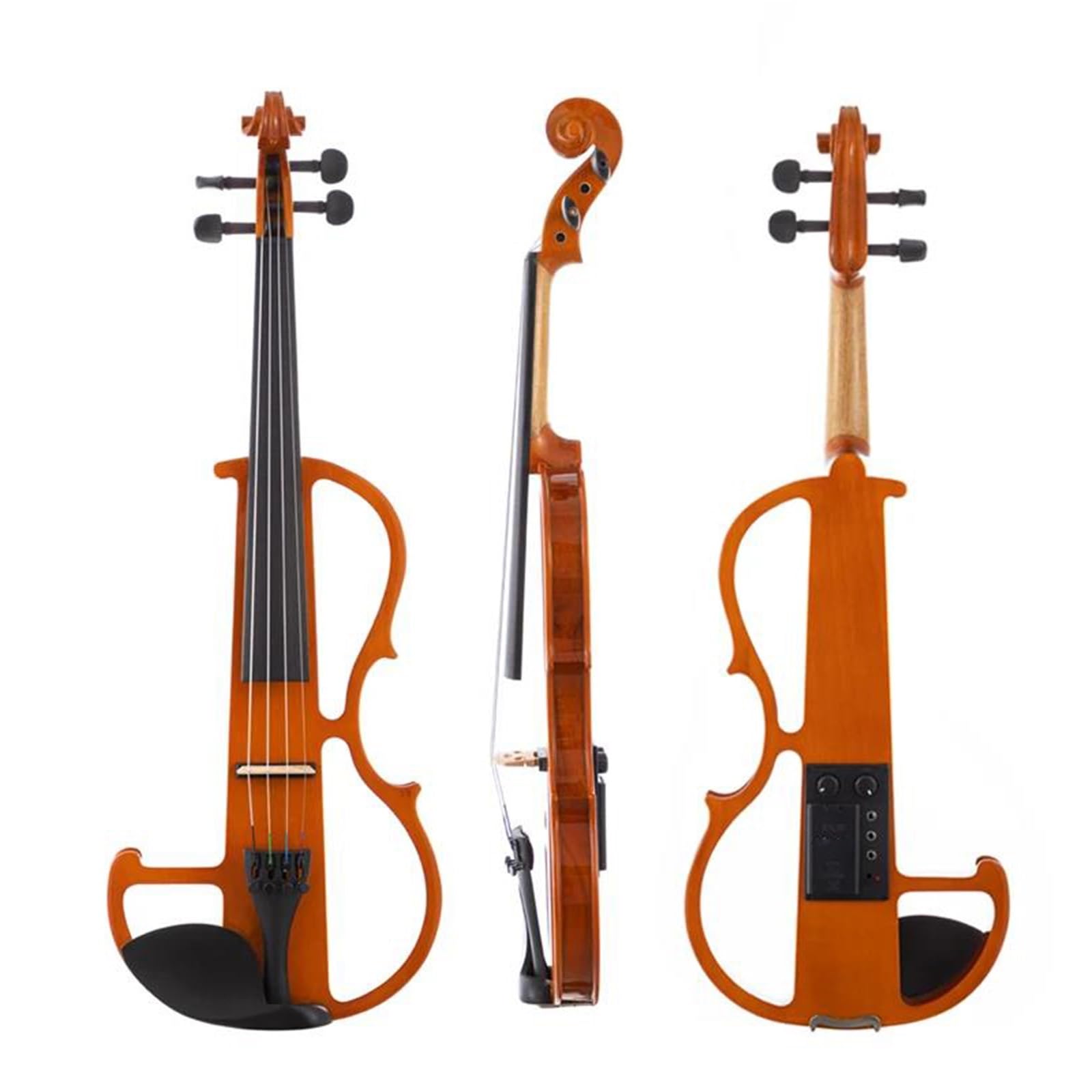 Kit Di Violino Professionale Violino Elettrico In Legno Massello Per Strumento A Corde Di Violino 4/4 Con Pioli E Mentoniera In Ebano