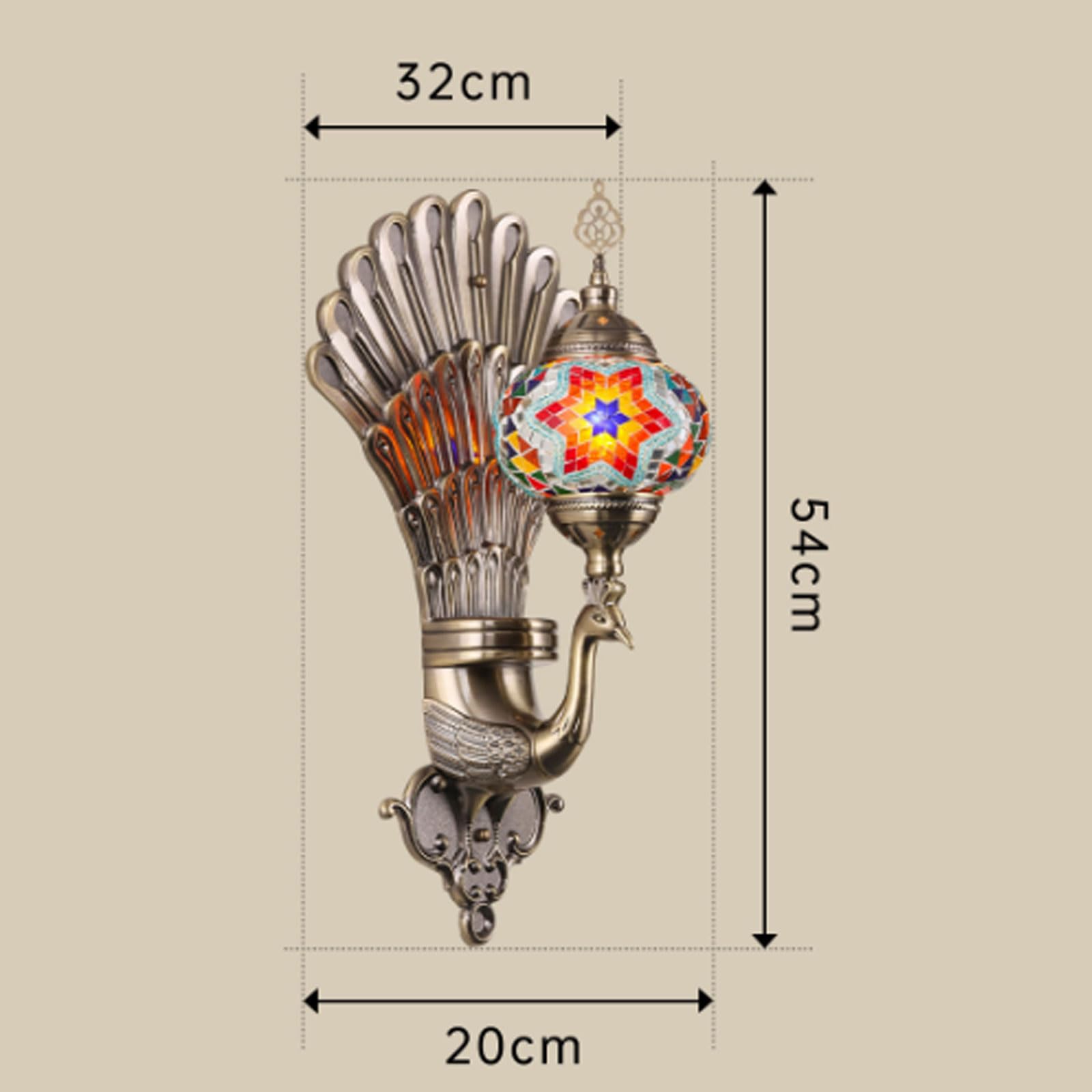 Śródziemnomorska lampa ścienna Art Deco w stylu tureckim z mozaiką, ręcznie wykonane szkło, romantyczne światło, lampy z mozaiką do sypialni