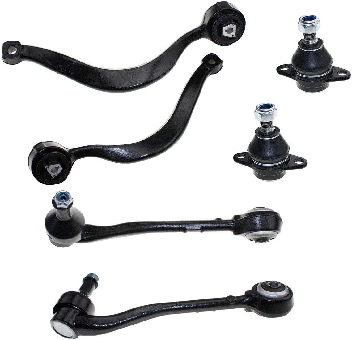 DLZ 6 Pcs Front Suspension Kit-2 Lower Forward Control Arm 2 Ball Joint 2 Lower Rearward Control Arm Ball Joint Assembly K620116 K620115 K620118 K620117 K80678