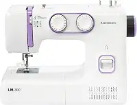 Máquina de Costura Doméstica Portátil Lanmax Bivolt 24 Pontos Servo Motor 100w de Potência Costura em Jeans Iluminação LED Passador de Linha Automático Retrocesso Estrutura Interna em Metal