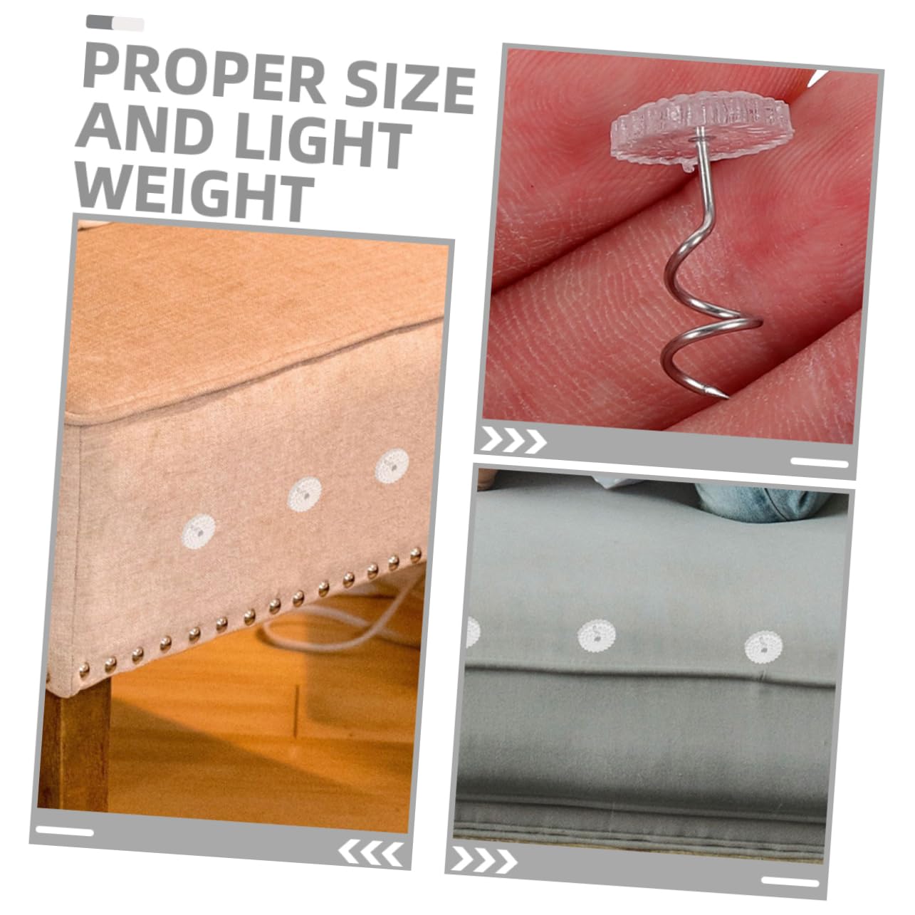 SOLUSTRE 50pcs Iron Plastic Sofa Tacks Spiral Furniture Pins for Bed Sheets Twist Pins Upholstery Nails