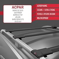 Vista 7 de Compatible con Dacia Sandero STEPWAY 2008-2012 Barra transversal modelo Fly Roof Rack Barra transversal 3 barras negro