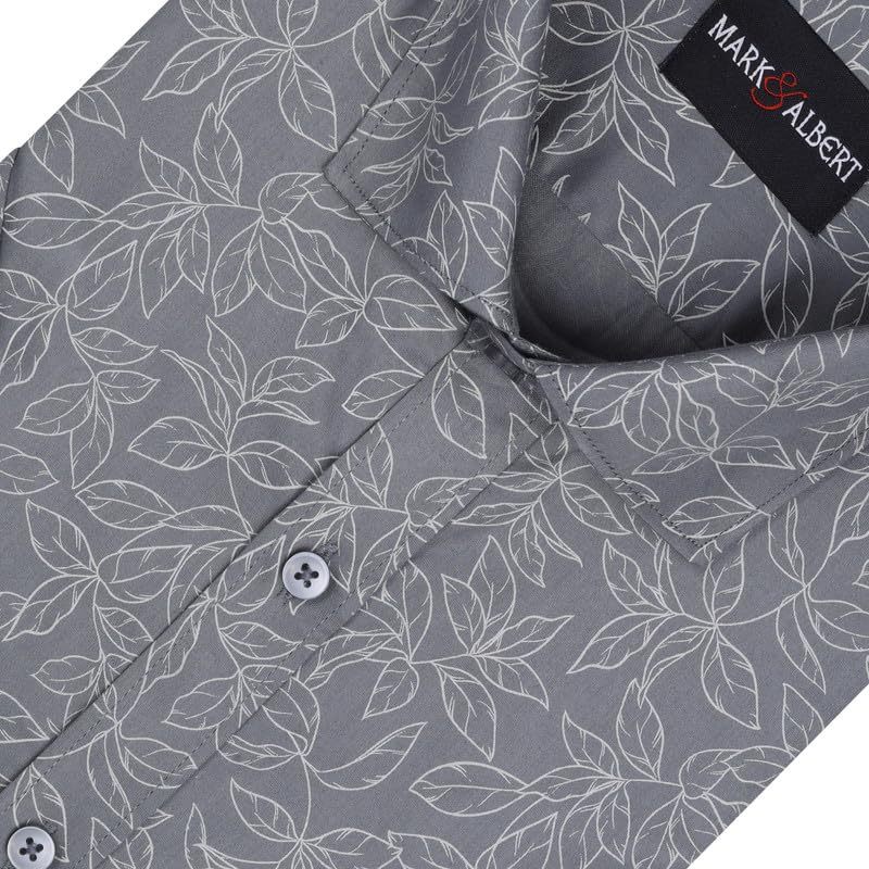 Image of MARK & ALBERT Mens Half Sleeves Printed Shirt