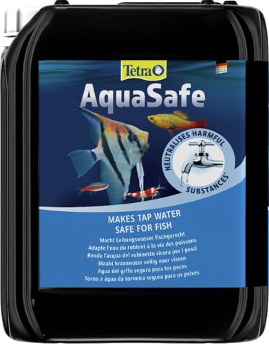 Tetra AquaSafe - Qualitäts-Wasseraufbereiter für fischgerechtes und naturnahes Aquariumwasser, neutralisiert fischschädliche Stoffe im Leitungswasser, 5 Liter Flasche