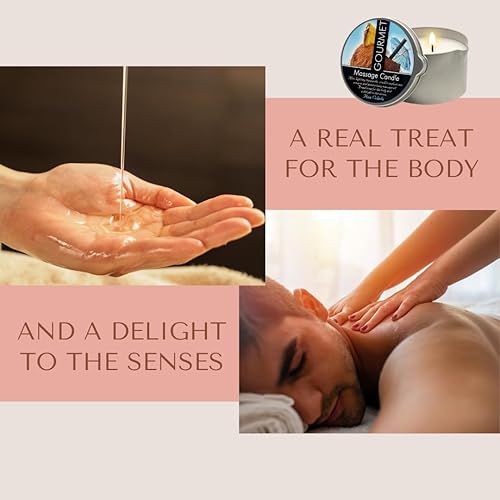 Miniatura 5 de Gourmet Collection Piña Colada - Vela de masaje para parejas, hidratante e hidratante para el cuidado de la piel, aceites de masaje corporal,