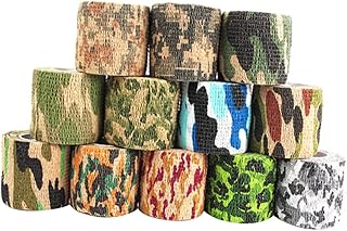 Toddmomy 12Pcs Bandagens Elásticas Fita Bandagem De Mão Camuflagem Fita Adesiva Fita De Desenho Fita De Ciclismo Fita Autoadesiva Fita De Pulso Camuflagem Bandagem Elástica Fita Adesiva